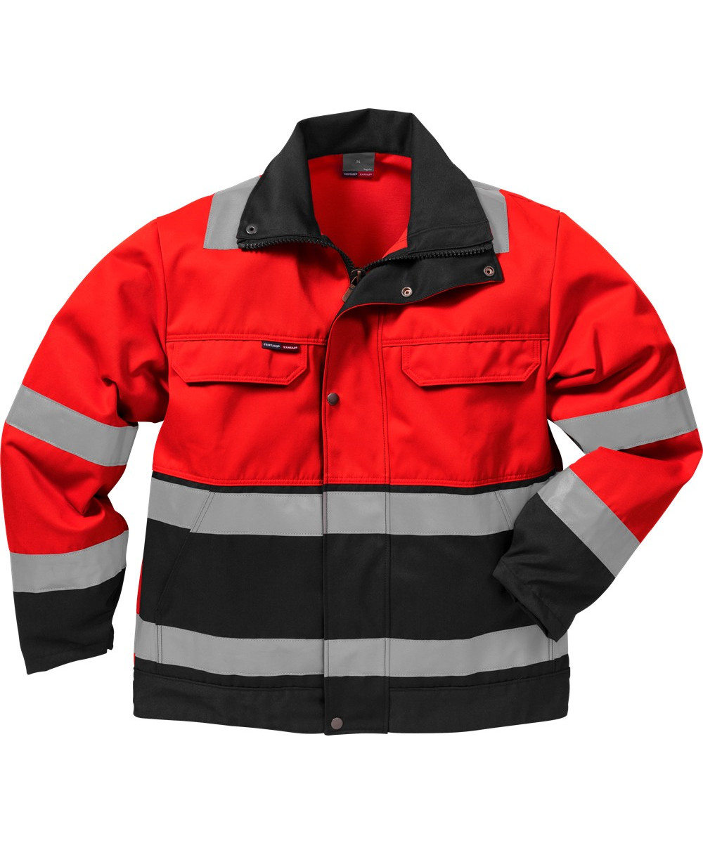 Praktisk Jakke med Høj Synlighed og Refleksdetaljer