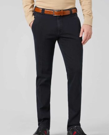 Komfortable MEYER Roma Jeans i Blå T400 Denim til Mænd