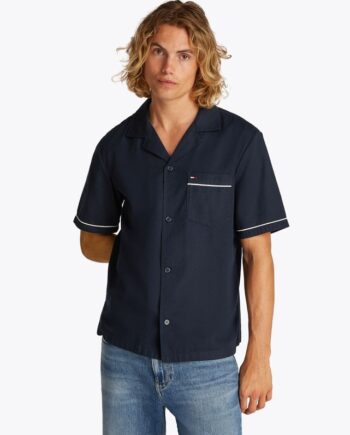 Blå Camp Collar Skjorte fra Tommy Jeans – Fantastisk Tilbud!