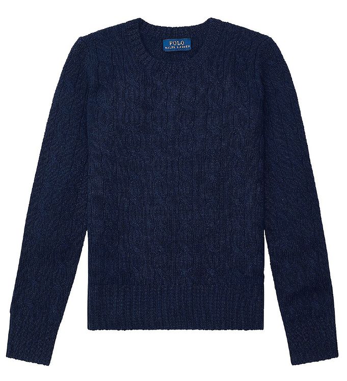 Klassisk Blå Kashmir Polo Ralph Lauren Bluse til Efteråret