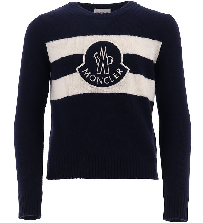 Elegant Hvid Moncler Uldbluse – Fantastisk Tilbud!