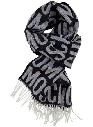 Elegant Gråt Merino Tørklæde fra Moschino - Must-have Accessory