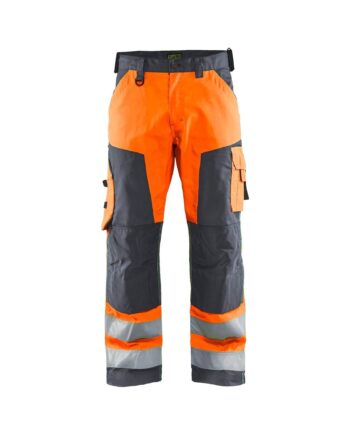 Blåkläder 1566 Høj Synlighed Bukser – Orange & Grå Tilbud