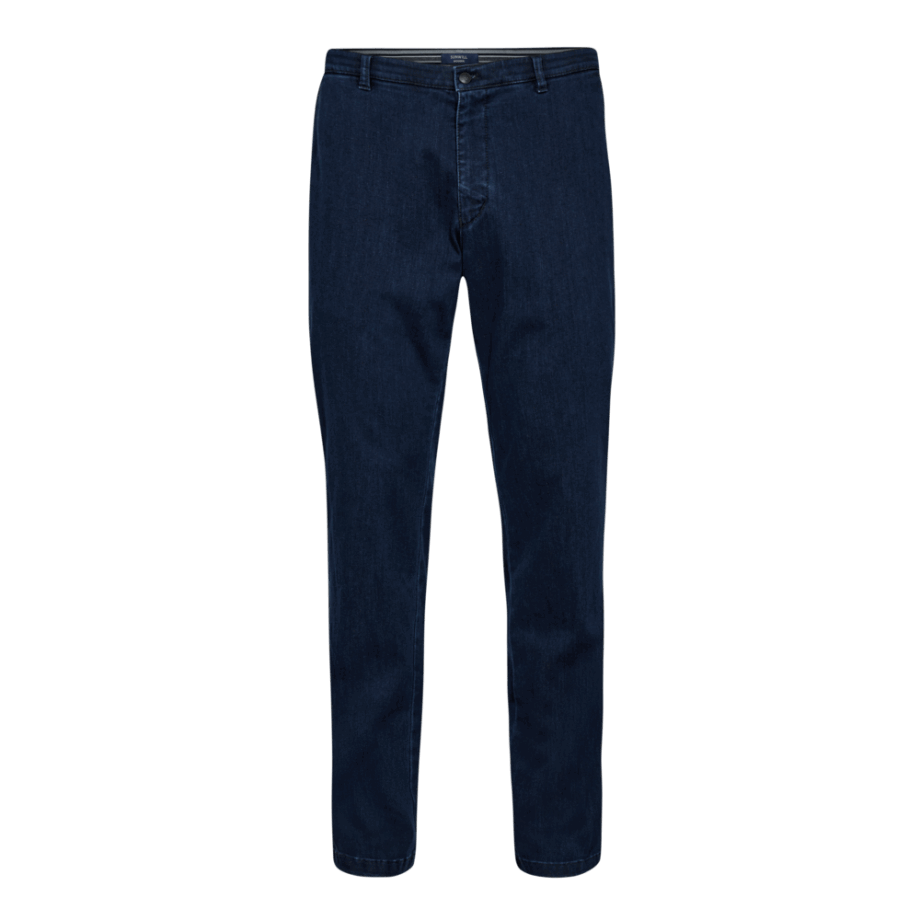 Grå Super Stretch Denim Bukser - Modern Fit Tilbud!
