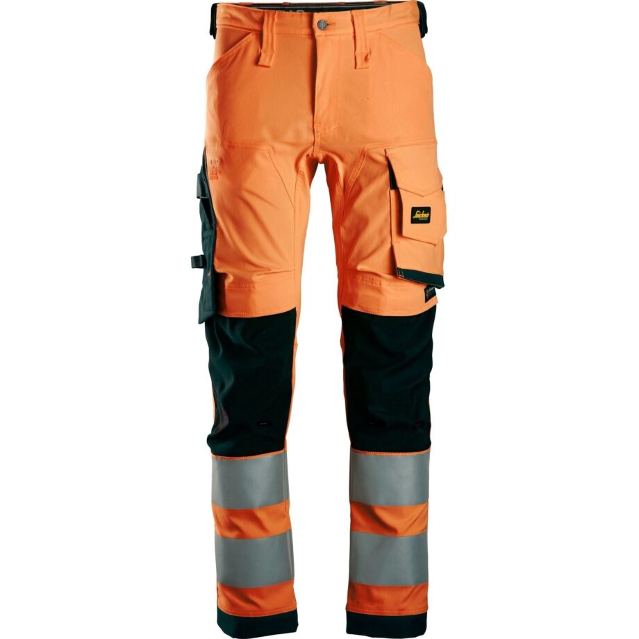Snickers Hi-Vis Arbejdsbukser Stretch – Sikkerhed i fokus!