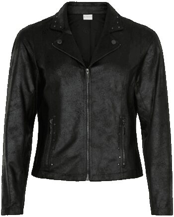 Elegant Sort Bikerjakke med Ruskindslook fra INFRONT