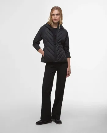 Barbour Dakota Sort Quilted Sweatjakke - Fantastisk Tilbud!