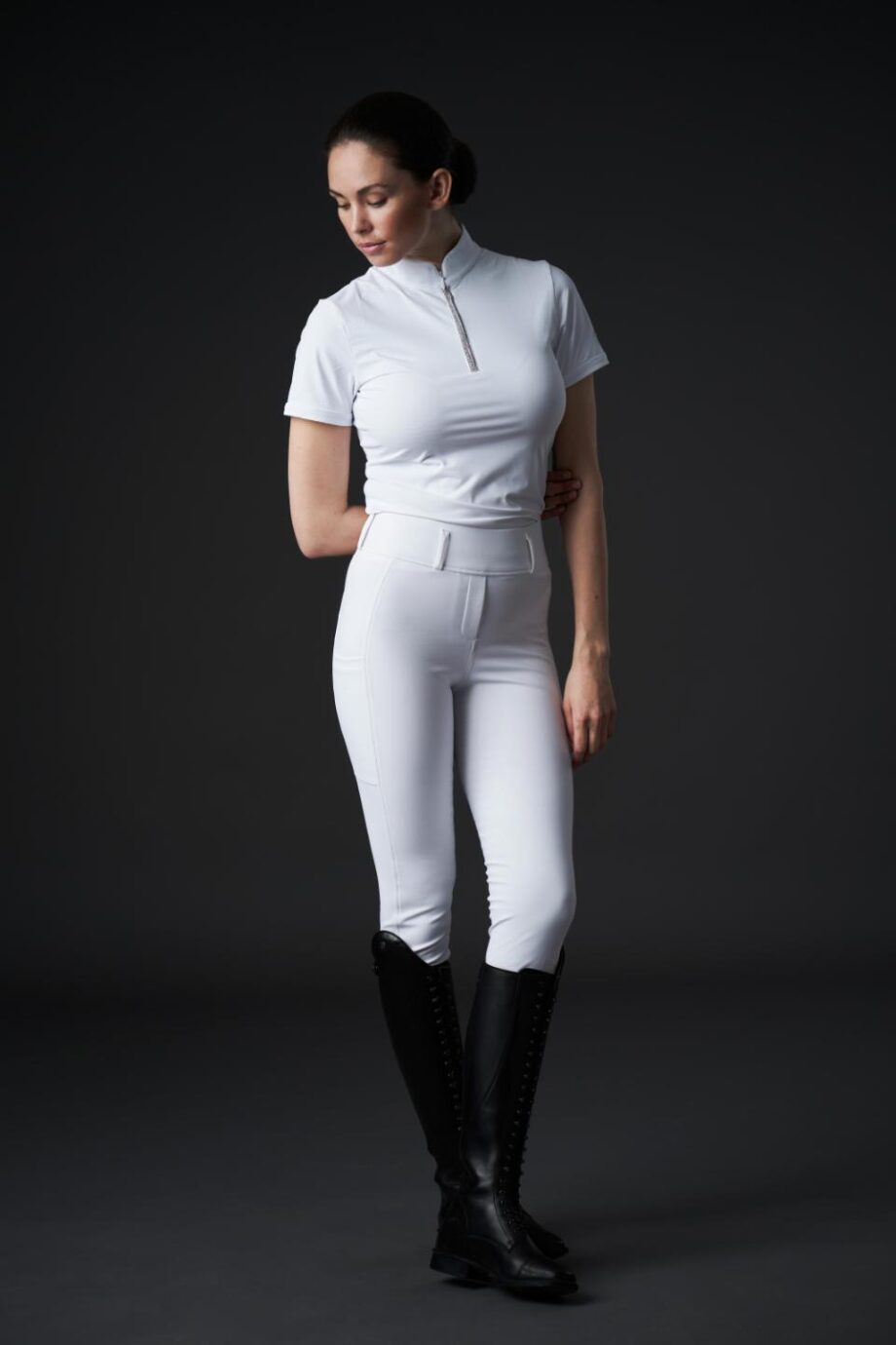 Catago Ridebukser River Tights – Hvide med Bæltestropper