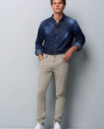 Bæredygtige Blå Five Pocket Bukser – Stil og Komfort