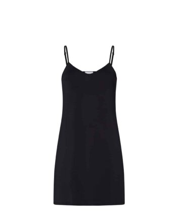 Elegant Sort Hanro Underkjole i Viskose Satin - Udsalg!