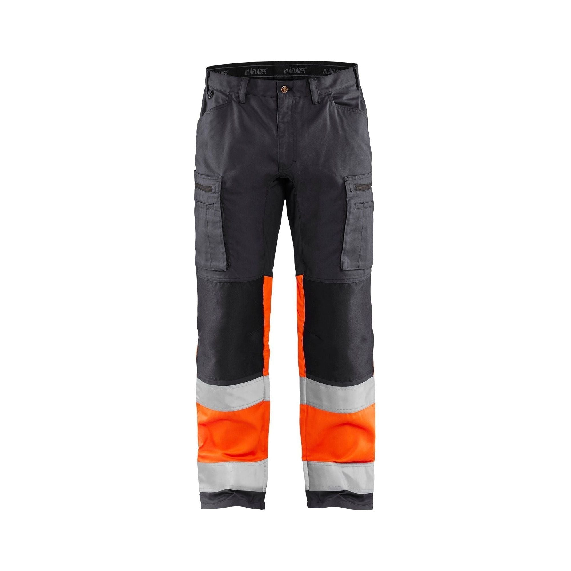 BlÅklder 1551 High Vis Buks Med Stretch Mellemgrå High Vis Orange Herre - BlÅklÄder Fashionmanifest  - 7330509746158