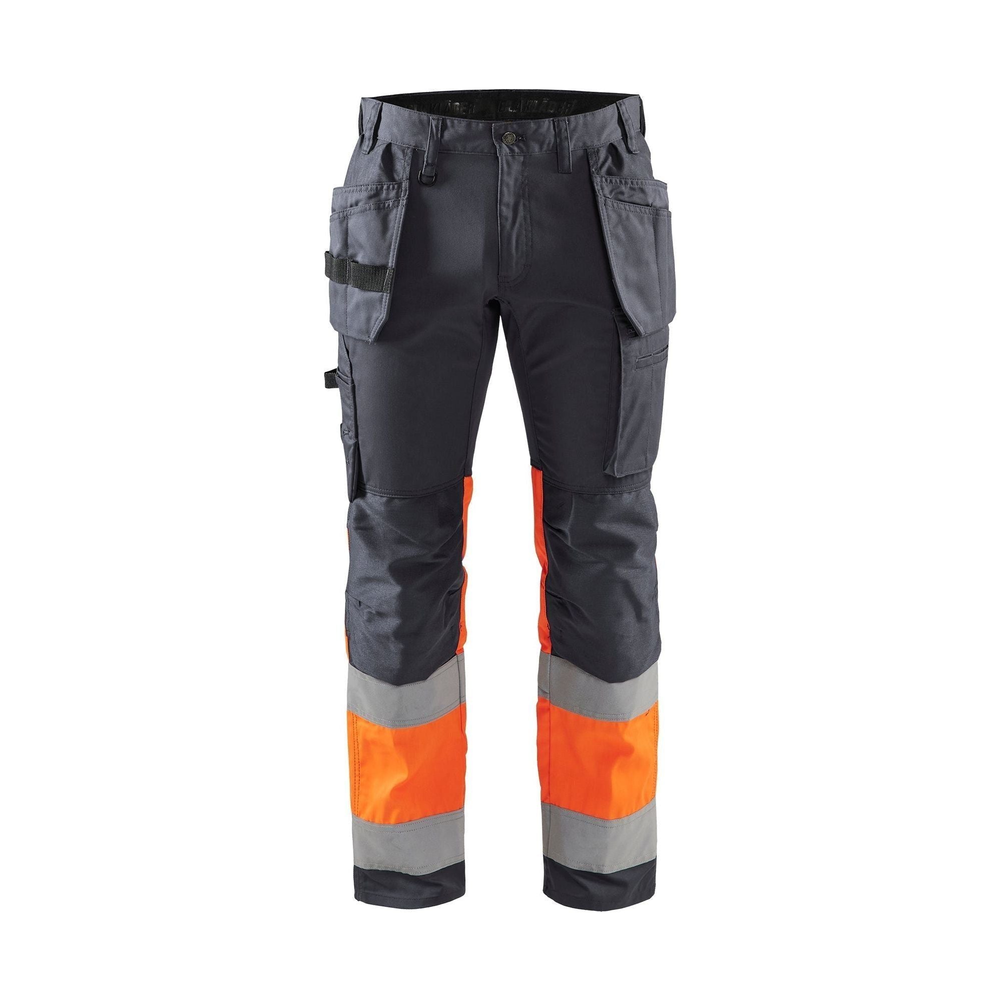 BlÅklder 1558 High Vis Buks Med Stretch Mellemgrå High Vis Orange Herre - BlÅklÄder Fashionmanifest  - 7330509767610
