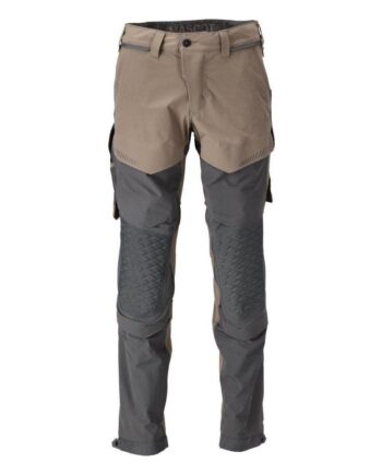 Mascotcustomized Arbejdsbukser Knælommer Stretch 22279 605 5689 Mørk Sand Stengrå - Mascot Fashionmanifest  - 5715411013468