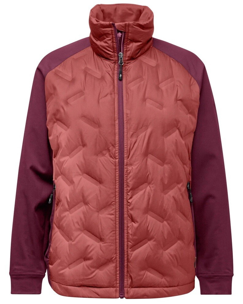 Pink Pinewood Abisko Insulation Hybrid Jakke Brick Burgundy - Pinewood Fashionmanifest