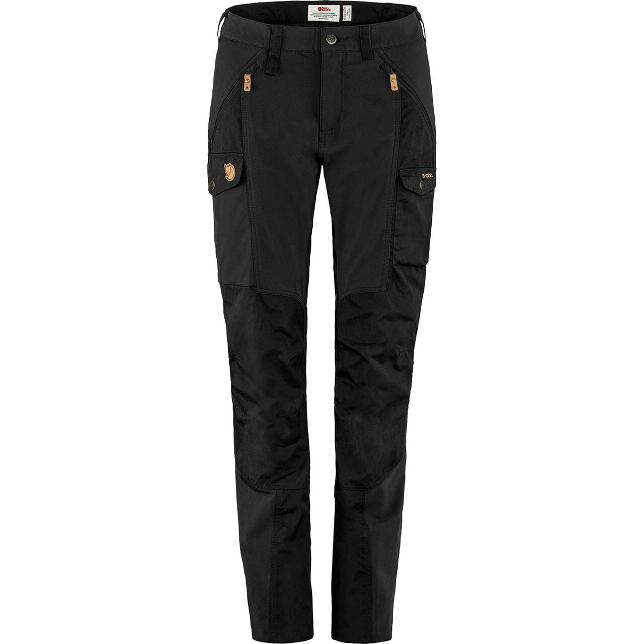 Sort Fjallraven Womens Nikka Trousers Curved Black 550 - Fjällräven Fashionmanifest - 7323450106034
