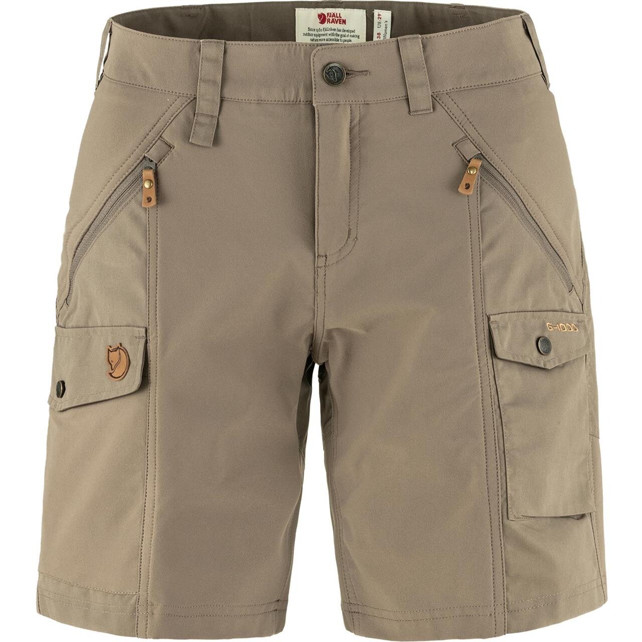 Brun (SUEDE BRO Fjallraven Womens Nikka Shorts Curved Brun Suede Brown 244 - Fjällräven Fashionmanifest - 7323450987541