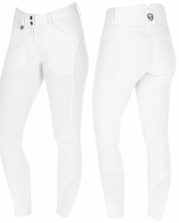 Hvid Covalliero Premium Ridebukser - Fashionmanifest