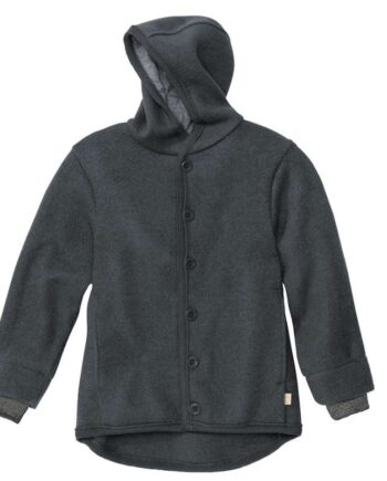 Disana Jakke Hætte Kogt Uld Antracitgrå - Disana Fashionmanifest  - 4250021626437