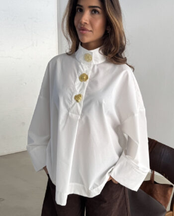 Hvid Continue Bluse Klara White - Continue Fashionmanifest  - 5714015399374,