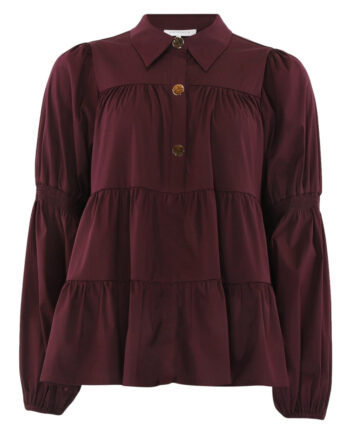 Bordaux Continue Bluse Sanna Bordeaux - Continue Fashionmanifest  - 5714015398056, 57140