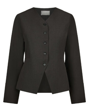 Dark Grå Neo Noir Bluse Toots Structure Dark Grey - Neo Noir Fashionmanifest  - 5715641390414