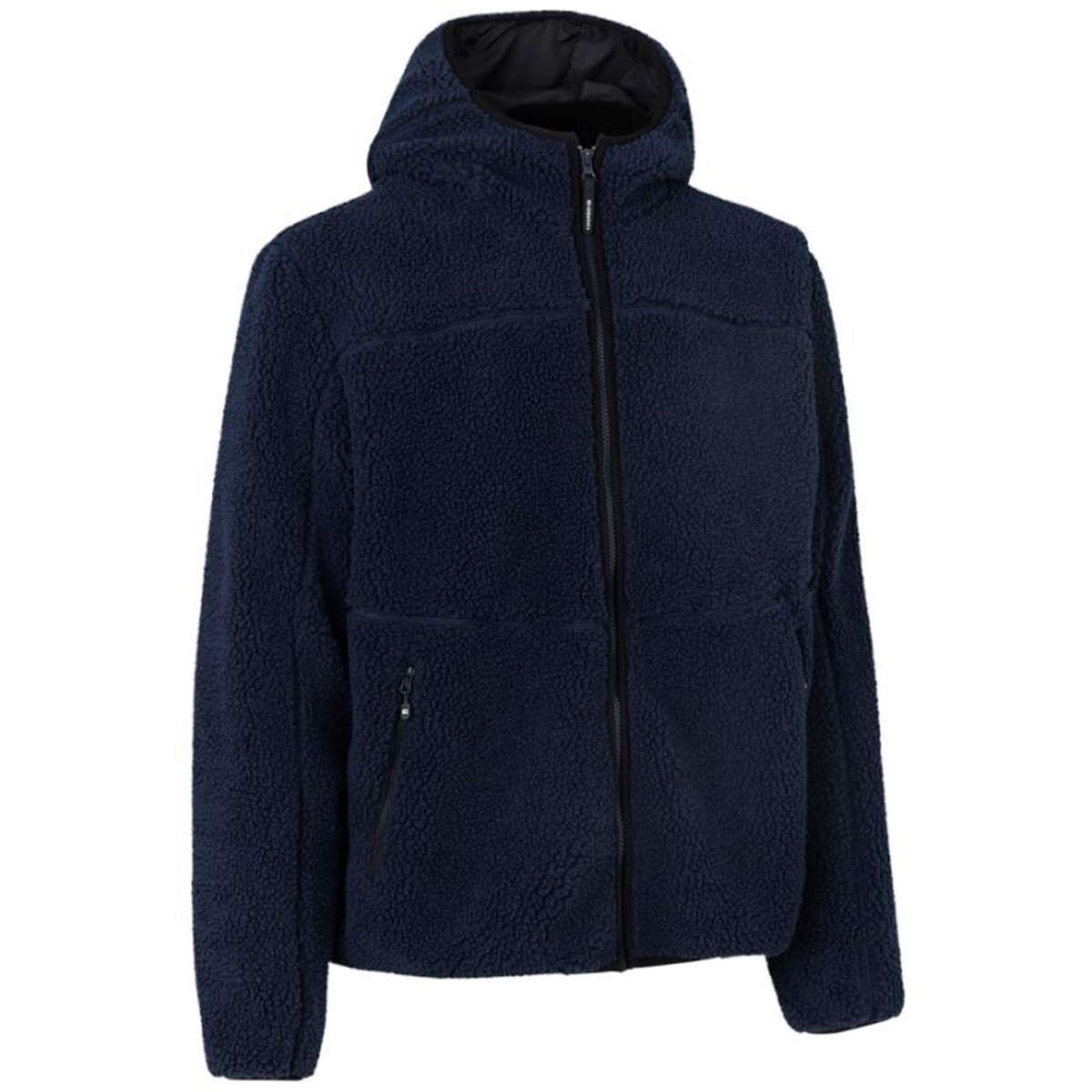Navy Pile Fleece Jakke - Id Identity Fashionmanifest - 5709245983134