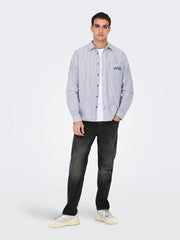 Dark Grey Denim Onsweft Jax Coat 4496 Cro Dnm Noos - Only & Sons Fashionmanifest  - 5715824028363