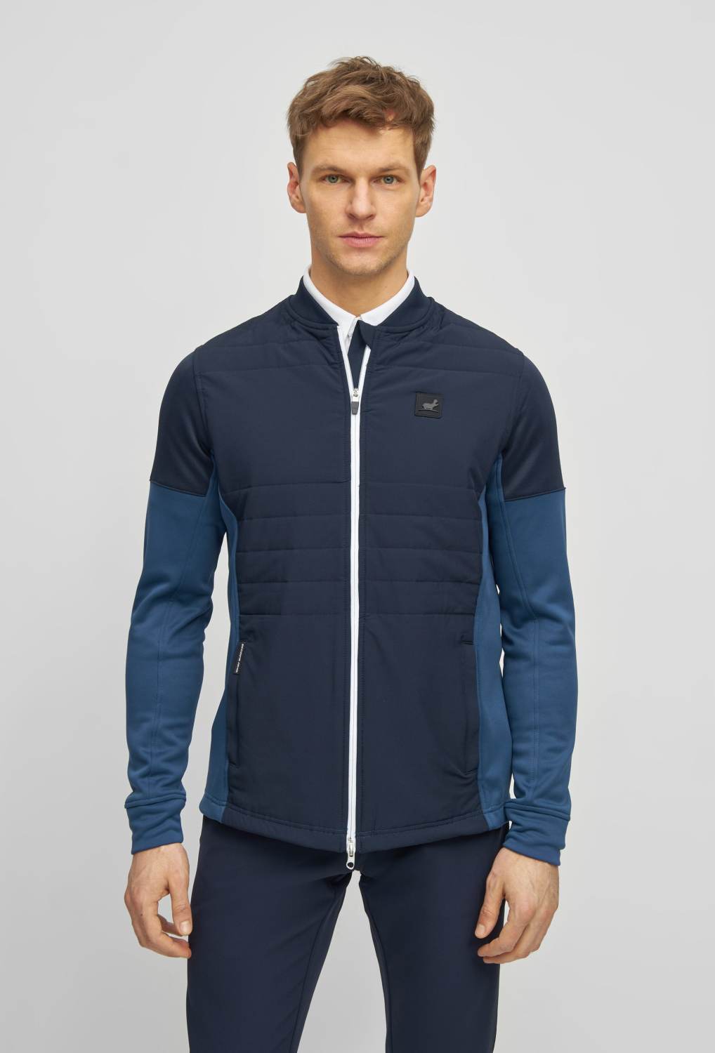 Navy/Blue What Bunkers Lance Herre Jakke Navy Blue Str - What Bunkers Fashionmanifest - 5740005908325